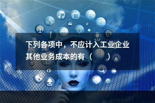 下列各项中，不应计入工业企业其他业务成本的有（　　）。