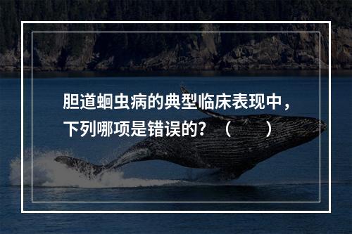 胆道蛔虫病的典型临床表现中，下列哪项是错误的？（　　）