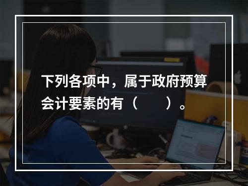 下列各项中，属于政府预算会计要素的有（　　）。