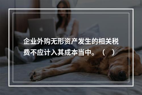 企业外购无形资产发生的相关税费不应计入其成本当中。（　）