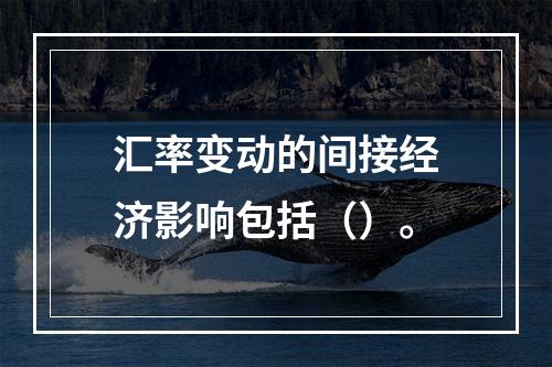 汇率变动的间接经济影响包括（）。