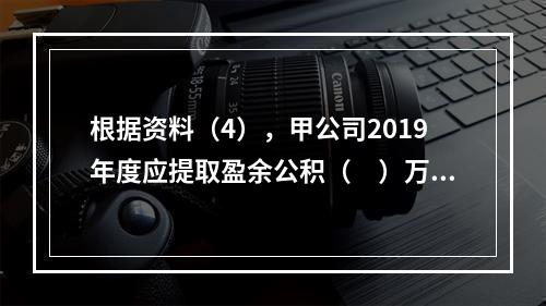 根据资料（4），甲公司2019年度应提取盈余公积（　）万元。