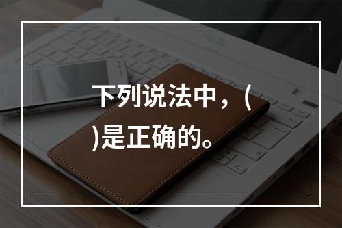 下列说法中，()是正确的。