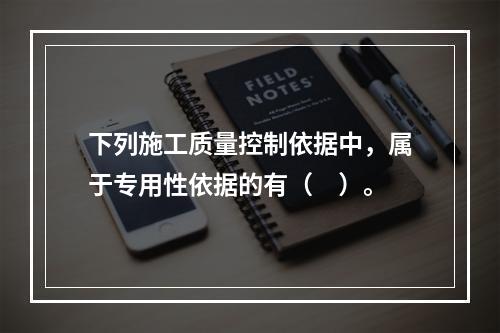 下列施工质量控制依据中，属于专用性依据的有（　）。