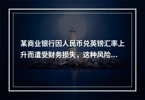 某商业银行因人民币兑英镑汇率上升而遭受财务损失，这种风险属于