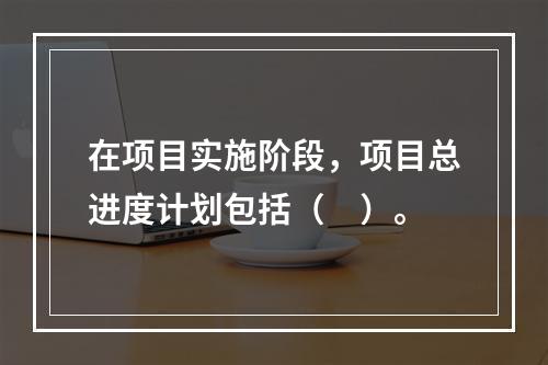 在项目实施阶段，项目总进度计划包括（　）。