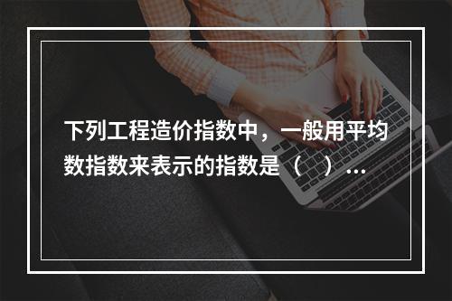 下列工程造价指数中，一般用平均数指数来表示的指数是（　）。