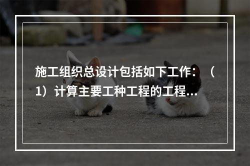 施工组织总设计包括如下工作：（1）计算主要工种工程的工程量；