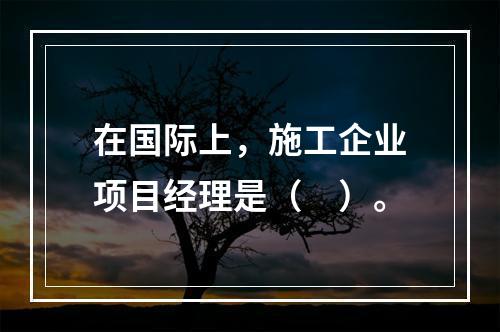 在国际上，施工企业项目经理是（　）。