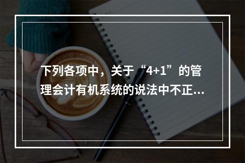 下列各项中，关于“4+1”的管理会计有机系统的说法中不正确的