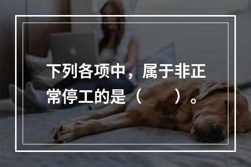 下列各项中，属于非正常停工的是（　　）。