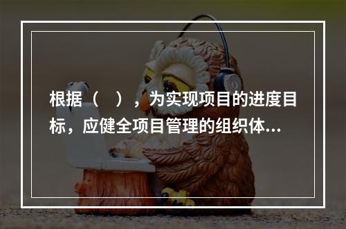 根据（　），为实现项目的进度目标，应健全项目管理的组织体系。