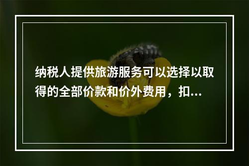 纳税人提供旅游服务可以选择以取得的全部价款和价外费用，扣除向