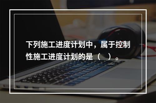 下列施工进度计划中，属于控制性施工进度计划的是（　）。