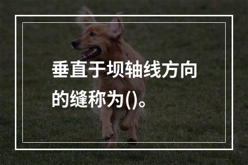 垂直于坝轴线方向的缝称为()。