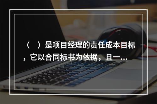 （　）是项目经理的责任成本目标，它以合同标书为依据，且一般情