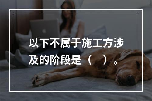 以下不属于施工方涉及的阶段是（　）。