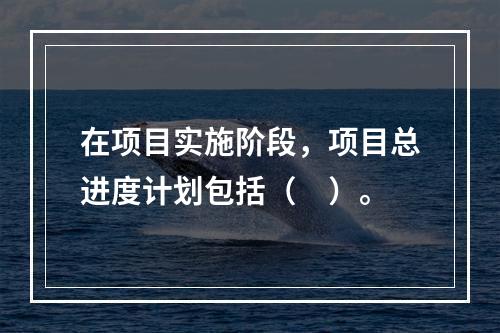 在项目实施阶段，项目总进度计划包括（　）。