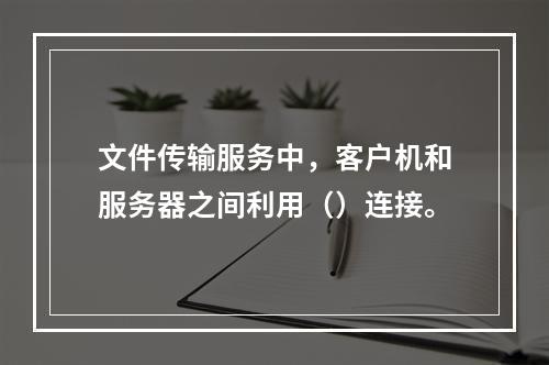 文件传输服务中，客户机和服务器之间利用（）连接。