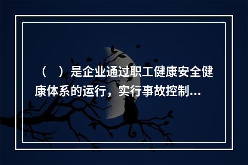 （　）是企业通过职工健康安全健康体系的运行，实行事故控制的开