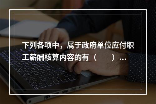 下列各项中，属于政府单位应付职工薪酬核算内容的有（　　）。