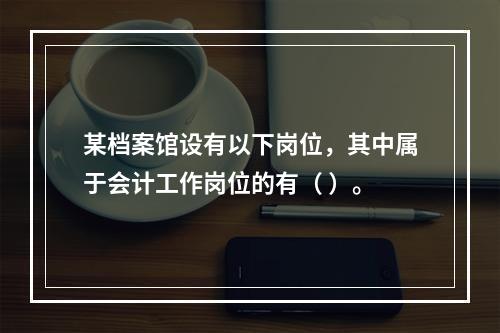 某档案馆设有以下岗位，其中属于会计工作岗位的有（ ）。