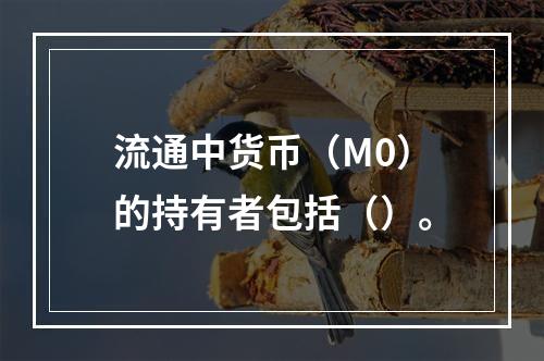 流通中货币（M0）的持有者包括（）。