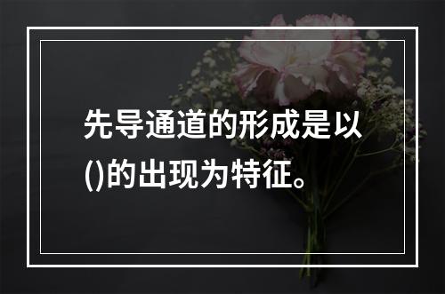 先导通道的形成是以()的出现为特征。