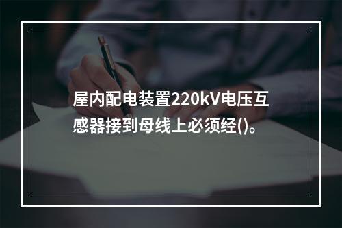 屋内配电装置220kV电压互感器接到母线上必须经()。