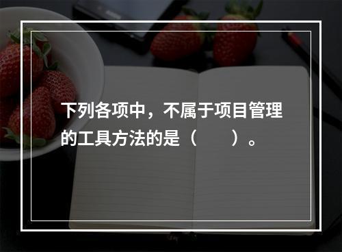 下列各项中，不属于项目管理的工具方法的是（　　）。