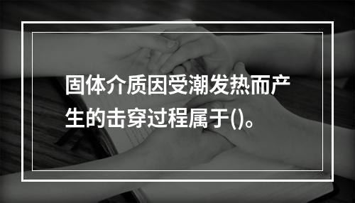 固体介质因受潮发热而产生的击穿过程属于()。