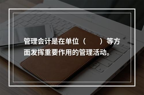 管理会计是在单位（　　）等方面发挥重要作用的管理活动。