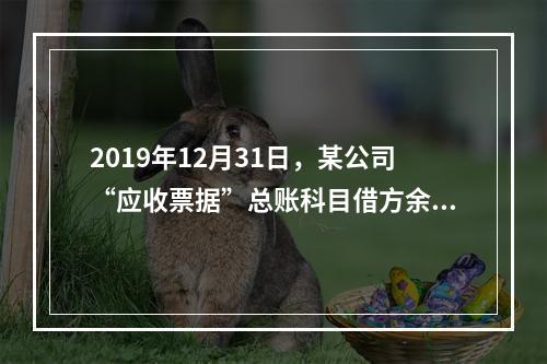 2019年12月31日，某公司“应收票据”总账科目借方余额1