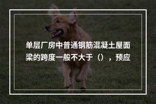 单层厂房中普通钢筋混凝土屋面梁的跨度一般不大于（），预应