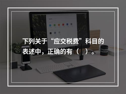 下列关于“应交税费”科目的表述中，正确的有（　）。