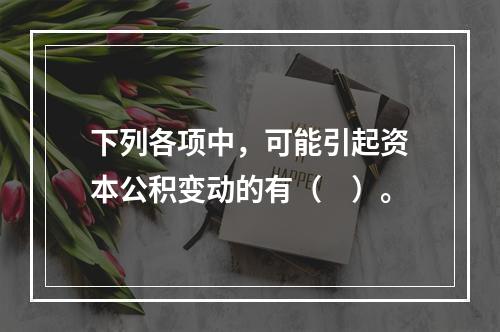 下列各项中，可能引起资本公积变动的有（　）。