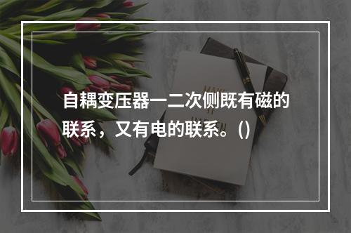 自耦变压器一二次侧既有磁的联系，又有电的联系。()