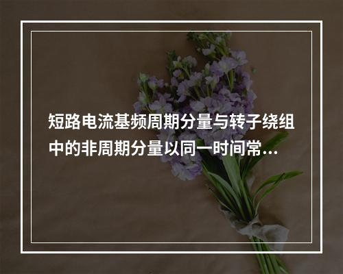 短路电流基频周期分量与转子绕组中的非周期分量以同一时间常数衰