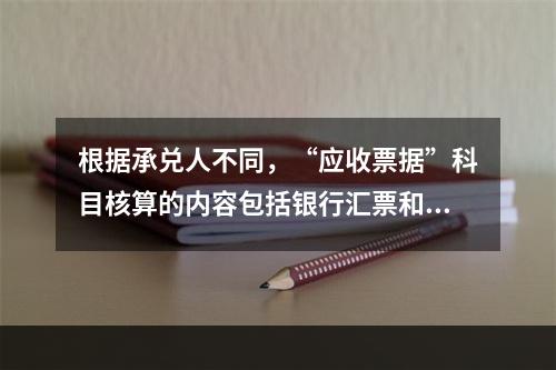 根据承兑人不同，“应收票据”科目核算的内容包括银行汇票和商业