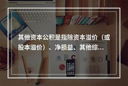 其他资本公积是指除资本溢价（或股本溢价）、净损益、其他综合收