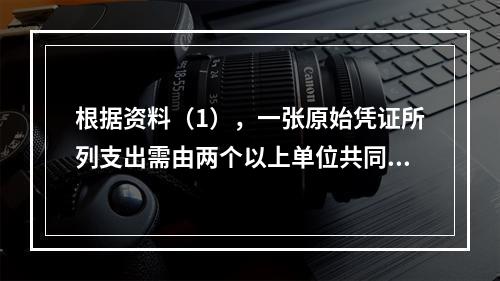 根据资料（1），一张原始凭证所列支出需由两个以上单位共同负担