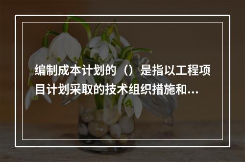 编制成本计划的（）是指以工程项目计划采取的技术组织措施和节约