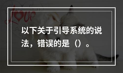 以下关于引导系统的说法，错误的是（）。