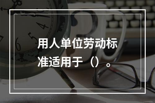 用人单位劳动标准适用于（）。