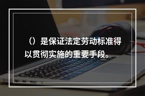 （）是保证法定劳动标准得以贯彻实施的重要手段。