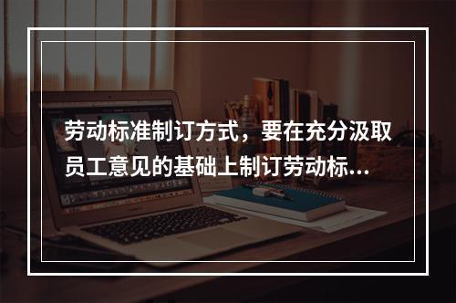 劳动标准制订方式，要在充分汲取员工意见的基础上制订劳动标准，