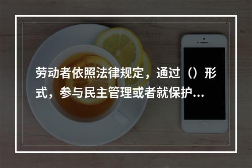 劳动者依照法律规定，通过（）形式，参与民主管理或者就保护劳动