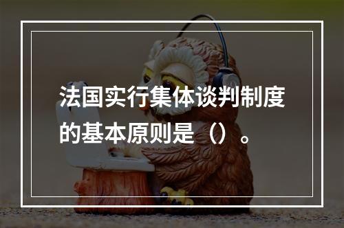 法国实行集体谈判制度的基本原则是（）。