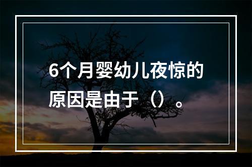 6个月婴幼儿夜惊的原因是由于（）。