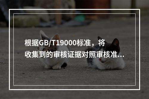 根据GB/T19000标准，将收集到的审核证据对照审核准则进